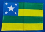 SERGIPE - BANDEIRA PEQUENA - 28 X 18 CM - ALGODÃO GOMADO