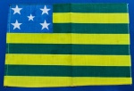 GOIÁS - BANDEIRA PEQUENA - 28 X 18 CM - ALGODÃO GOMADO
