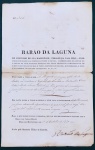 2 - CAMPANHA CISPLATINA -  BARÃO DE LAGUNA - CARLOS FEDERICO LE-COR - GOVERNADOR, E  CAPITÃO GENERAL DO ESTADO CIS-PLATINO - 1 DE OUTURBO DE 182  -  PASSAPORTE ASSINADO E SELADO EM  MONTEVIDEO  - 20,5 X 33  CM -  VERSO ANOTADO  COM TRIPULAÇÃO E CARGA