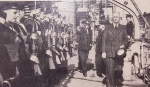 FOTO - GOVERNO NO EXÍLIO EM REVISTA A TROPA DE MARINHEIROS - SEGUNDA GUERRA MUNDIAL - 14,5 X 9 CM - Wadysaw Raczkiewicz