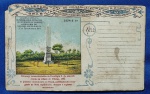 Cartão Postal Coleção Brasiliana de Vulgarização, Fatos da História Nacional Org. J. Simões Lopes Netto, Pelotas, RS -   columna commemorativa de Domingos j. de almeida ereta na cidade de Pelotas.  série 1a. no. 22