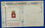 Cartão Postal Coleção Brasiliana de Vulgarização, Fatos da História Nacional Org. J. Simões Lopes Netto, Pelotas, RS - 3a. Bandeira usada no Brasil de 1807 a 1816 . série 1a. no. 3