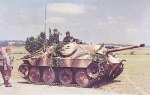 POST CARD - PATTON MUSEUM - GERMAN "HETZER" TANK DESTROYER - 14 X 9 CM