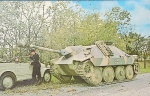 POST CARD - PATTON MUSEUM - GERMAN VOLKSWAGEN JEEP AND TANK DESTROYER - 14 X 9 CM