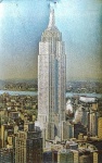 Metalic Metalite Card Empire State Building New York NY M-102 Vintage Postcard - 9 x 14 cm