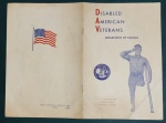 DAV - DISABLEDD AMERICAN VETERANS - DEPARTAMENTOF KANSAS - MANUAL - 15,2 X 22,7 CM - 12 PÁGINAS - ILUSTRATIVO DA ORGANIZAÇÃO DOS VETERANOS AMERICANOS DEFICIENTES -