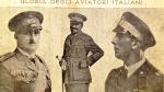 GLORIA DEGLI AVIATORI ITALIANI, CARTÃO, 12,5 X 17,5 CM,  GENERALE VALLE, GENERALE BALBO, COLONELLO MADDALENA
