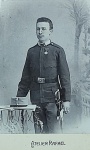 FOTO CARTÃO SOLDADO PRUSSIANO 6 x9 cm -  ATELIER RAFAEL - TEREZIN - THERESIENSTADT