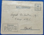 MILITAR BREV SWEDEN -  15,5 X 12,2 cm -  SEGUNDA GUERRA MUNDIAL - 6.1..41 - CORREIO MILITAR