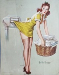 PIN UP USA . LOUIS F DOW CO ST PAUL - "BELLE RINGER" - LUGREN - MEDIDAS: 20 CM X 18 CM -  POR VOLTA DE 1937