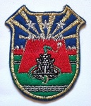FEB - EXÉRCITO BRASILEIRO - 9 BATALHÃO DE ENGENHARIA - BATALHÃO CARLOS CAMISÃO - ANOS 70 - AQUIDAUANA - BRASÃO BORDADO EM BROCADO