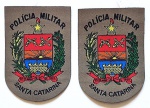 POLÍCIA MILITAR DE SANTA CATARINA - BRASÃO DE TECIDO PARA MANGA - 2 PÇS