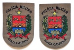 POLÍCIA MILITAR DE SANTA CATARINA - BRASÃO DE TECIDO PARA MANGA - 2 PÇS