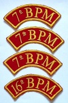 POLÍCIA MILITAR - INSIGNIAS DE OMBRO - UNIDADES