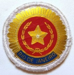 POLÍCIA MILITAR DO RIO DE JANEIRO - INSIGNIA DE BOINA - PLÁSTICA - ANTIGA