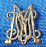 3 - MONOGRAMA -  BRASIL - IMPÉRIO/REINO UNIDO - INSIGNIA/DISITNTIVO - 2 X 2,5 CM - FILIGRANA