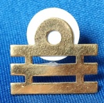 13 - MARINHA DO BRASIL - ANTIGA INSIGNIA METÁLICA - CAPITÃO DE FRAGATA  -  1,7  X 2 CM