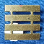 14 - MARINHA DO BRASIL - ANTIGA INSIGNIA METÁLICA - CAPITÃO DE FRAGATA  -  2  X 2 CM