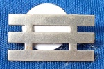 15 - MARINHA DO BRASIL - ANTIGA INSIGNIA METÁLICA - CAPITÃO DE FRAGATA  -  1,2  X 2 CM