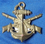 17 - MARINHA DO BRASIL - FUZILEIROS NAVAIS - ANTIGA INSIGNIA METÁLICA - DISTINTIVO/BADGE - CA - 3 X 3 CM
