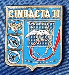 FORÇA AÉREA BRASILEIRA - CINDACTA II - DISTINTIVO DE UNIFORME - METÁLICO - 3 X 3,5 CM