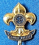 ESCOTEIROS DO BRASIL - ANTIGO DISTINTIVO METÁLICO - 13 X 16 MM - BANHADO