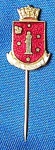 ANTIGO E RARO DISTINTIVO DE GOLA DO BATALHÃO RIACHUELO DO CORPO DE FUZILEIROS NAVAIS  -  METÁLICO - 1,4 X 2 CM