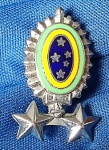 ANTIGA INSIGNIA -DISTINTIVO - EXÉRCITO BRASILEIRO -  GENERAL DE BRIGADA  - 25 X 15 MM - ESTAMPADO FUNDIDO - FIXAÇÃO POR ALFINETE