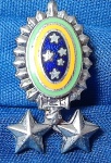 ANTIGA INSIGNIA -DISTINTIVO - EXÉRCITO BRASILEIRO -  GENERAL DE BRIGADA  - 25 X 15 MM - ESTAMPADO FUNDIDO - FIXAÇÃO POR ALFINETE