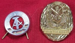D.D.R. - ALEMANHA ORIENTAL - VINTAGE GERMANY GST  STICK PIN BADGE - TRABALHO EFETIVO FURAKTIVE ARBEITE - TOP FIELD HAT - NO ESTADO