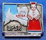 UNIÃO SOVIÉTICA - PIN DISTINTIVO - LATVIAN SOVIET - "LPSR"
