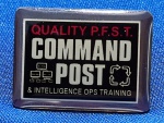 DISTINTIVO - ALFINETE -  QUALITY P.F.S.T. - COMMAND POST - INTELLIGENCE OPS TRAINING - 24 X 18 MM