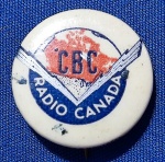 RADIO CANADA - C B C  -  DISTINTIVO - ALFINETE - 21 MM - 1940/1958