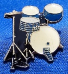 MÚSICA  - ALFINETE - DISTINTIVO - "DRUMS" - VINTAGE - 20 MM