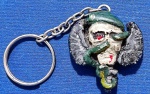 SKULL/CAVEIRA - COMANDOS - FORÇAS ESPECIAIS - MASSA/RESINA - CHAVEIRO - ANOS 80