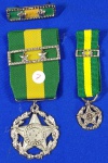 7 - BRASIL - MEDALHA MILITAR - "DOIS DECÊNIOS" - MEDALHA, BARRETA E MINIATURA -  MÓDULO DE 33 mm - DECRETO No 4.238, DE 15 DE NOVEMBRO DE 1901."Crea uma medalha militar como reconhecimento de bons serviços prestados pelos officiaes e praças do Exercito e Armada."