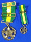 8 -BRASIL - MEDALHA MILITAR - "UM DECÊNIO" - MEDALHA, BARRETA E MINIATURA - MÓDULO DE 35 mm - DECRETO No 4.238, DE 15 DE NOVEMBRO DE 1901."Crea uma medalha militar como reconhecimento de bons serviços prestados pelos officiaes e praças do Exercito e Armada."