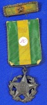 10 - BRASIL - MEDALHA MILITAR - "UM DECÊNIO" - MEDALHA, BARRETA  - MÓDULO MENOR - 27 mm - DECRETO No 4.238, DE 15 DE NOVEMBRO DE 1901."Crea uma medalha militar como reconhecimento de bons serviços prestados pelos officiaes e praças do Exercito e Armada."