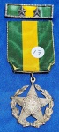 17 - BRASIL - MEDALHA MILITAR - "DOIS DECÊNIOS" -  "PRATA" - MEDALHA E  BARRETA - MÓDULO DE 27 mm - DECRETO No 4.238, DE 15 DE NOVEMBRO DE 1901."Crea uma medalha militar como reconhecimento de bons serviços prestados pelos officiaes e praças do Exercito e Armada."