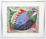 CHICO DA SILVA -1910-1985 - ´´PEIXES´´- 72 x 60 - Lindíssima pintura finamente executada a óleo sobre tela, ricamente decorada com cores vibrantes, clássica técnica do artista, representando cena de peixes com belos traços. Assinada no C.I.D. datada de 1972, mede 72 x 60 cm. Enquadrada em moldura de época em madeira pintada de prateado medindo 95 x 83 cm. Brasil década de 70. Perfeito estado de conservação. NOTA SOBRE O ARTISTA: Francisco Domingos da Silva (Alto Tejo / Acre, 1910 Fortaleza / Ceará, 6 de dezembro de 1985), pintor, desenhista, sapateiro e ajudante de marinheiro. Mudou para o bairro de Pirambu aos 10 anos. Perdeu o pai alguns anos depois e começou a fazer todos os tipos de serviços (consertava sapatos e guarda-chuvas, fazia fogareiros de lata para vender, entre outras coisas) para ajudar no seu sustento e de sua família.Nos intervalos de suas caminhadas a procura de trabalho, parava em frente aos muros e paredes das casas dos pescadores e fazia desenhos com carvão, giz e lascas de tijolos, colorindo-os com folhas.Semi-analfabeto, autodidata, ele pintava sem regras mas com incrível habilidade. Foram esses painéis que chamaram a atenção do artista e crítico suíço Jean-Pierre Chabloz que passou a procurá-lo pela cidade. Pelos moradores da Praia Formosa, Chico era chamado de indiozinho débil mental. Chabloz perguntou para alguns habitantes quem era o autor daqueles desenhos, mas a constante resposta que ouvia era: - É um cara meio louco. Um caboclo que veio não se sabe de onde; se diverte rabiscando os muros e desaparece, sem deixar endereço. Chabloz não encontrou Chico facilmente pois este ao saber que um estrangeiro alto e forte estava a sua procura, fugiu achando que o suíço fosse um dos donos das casas de muros recém ornados por ele. Após o encontro, Chabloz ficou admirado com a simplicidade do artista e passou a incentivá-lo na pintura à guache; além de fornecer todos os materiais para a produção dos trabalhos, Chabloz comprou mais de 40 obras prontas levando-as à diversas exposições (como o Salão Cearense de Pintura e o Salão de Abril de 1943).Chico da Silva foi estimulado por Chabloz a desenhar e pintar cada vez mais. Essa amizade e confiança mútua foi o suficiente para tornar as obras de da Silva, peças de qualidade para o mundo das artes.Por ter sido criado desde menino frente as exuberantes paisagens da amazônia, com cores e formas exóticas, a genialidade de Francisco da Silva floresceu, resultando em pinturas primitivistas (pinturas Naifs) e sedutoras para os olhos dos artistas, críticos e pesquisadores do Brasil e da Europa. Pintor de lendas, folclore nacional, cotidiano e seres fantásticos, Chico seduz o observador por sua originalidade, pela diversidade de cores e formas e pela genialidade nas pinturas primitivistas. Com seu talento e a influência de Chabloz, Francisco da Silva conseguiu reconhecimento no cenário artístico mundial.Nos últimos anos a Secretaria de Cultura do Estado do Ceará conseguiu reunir vários trabalhos do artista que pertenciam a Chabloz. Um deles tem exposição permanente no Museu de Arte da UFCE e outros fazem parte de acervos de museus e pinacotecas do mundo.Em 1945, na companhia de Chabloz, Antônio Bandeira, Inimá de Paula e outros artistas expôs na Galeria Askanasy (Rio de Janeiro).Chico da Silva não foi influenciado por nenhuma escola ou grupo específico. Na verdade, ele criou um estilo novo. Fundou uma escola no bairro de Pirambu (onde cresceu) formado por seguidores de suas obras.Pela supervalorização de seus trabalhos quis produzir cada vez mais obras recorrendo a ajudantes para desenhar, deixando para ele somente a assinatura. Uma pesquisa estimou que 90%, dos quadros posteriores a 1972, eram falsos. Tal acontecimento cercou o artista de aproveitadores que vendiam essas falsificações em qualquer lugar por pequenos preços.Mesmo havendo questionamento de suas obras no mercado de arte, foi convidado à participar da Bienal de Veneza em 1966 (de onde recebeu Menção Honrosa). Três anos depois, Chabloz cortou relação com Chico, afirmando mais tarde em uma entrevista para um jornal que estava insatisfeito com a qualidade do artista.Na década de 70, além de lutar contra a falta de crédito de suas obras, enfrentou a perda da esposa e seus próprios problemas de saúde. Se recuperou fisicamente mas não conseguiu sua recuperação artística.Exposições Individuais1950 - Lausanne (Suíça) - Individual, na Galeria Pour L'Art1961 - Fortaleza CE - Individual, na Sede dos Diários Associados1963 - Rio de Janeiro RJ - Individual, na Galeria Relevo1965 - Rio de Janeiro RJ - Individual, na Galeria Goeldi1965 - São Paulo SP - Individual, na Galeria Selearte1965 - Salvador BA - Individual, na Galeria Querino1966 - Rio de Janeiro RJ - Individual, na Petite Galerie1966 - Veneza (Itália) - Individual - menção nonrosa1966 - Moscou (URSS - atual Rússia) - Individual1967 - Rio de Janeiro RJ - Individual, nas Galerias Gemini e Dezon1967 - São Paulo SP - Individual, na A GaleriaExposições Coletivas1943 - Fortaleza CE - Salão de Abril1944 - Fortaleza CE - 3ª Salão Cearense de Pintura1945 - Rio de Janeiro RJ - Mostra com Chabloz, Antônio Bandeira e Inimá de Paula, na Galeria Askanasy1949 - Genebra (Suíça) - Salão Beauregard1956 - Neuchâtel (Suíça) - Exposição Brasileira de Arte Folclórica e Popular, no Museu Etnográfico1965 - Paris (França) - Oito Pintores Ingênuos Brasileiros, na Galeria Jaques Massol1966 - Europa - Artistas Primitivos Brasileiros - itinerante1966 - Paris (França) - Brasil Incomum, na Maison Janson1966 - Madri (Espanha) - Primitivos Brasileiros, no Instituto de Cultura Hispânica1966 - Veneza (Itália) - 33ª Bienal de Veneza1967 - São Paulo SP - 9ª Bienal Internacional de São Paulo, na Fundação Bienal 1970 - Fortaleza CE - 20º Salão de Abril1972 - São Paulo SP - Arte/Brasil/Hoje: 50 Anos Depois, na Galeria Collectio1977 - Fortaleza CE - 27º Salão de Abril1978 - Fortaleza CE - 28º Salão de Abril - sala especial1978 - Penápolis SP - 3º Salão de Artes Plásticas da Noroeste, na Fundação Educacional de Penápolis. Faculdade de Filosofia, Ciências e Letras de Penápolis1978 - São Paulo SP - 1ª Bienal Latino-Americana de São Paulo, na Fundação Bienal 1984 - Fortaleza CE - 3º Salão Nacional de Artes Plásticas - sala especialExposições Póstumas1988 - Rio de Janeiro RJ - O Mundo Fascinante dos Pintores Naïfs, no Paço Imperial 1989 - Fortaleza CE - Retrospectiva Chico da Silva: Do Delírio ao Dilúvio, no Espaço Cultural do Palácio da Abolição1996 - Osasco SP - Expo FIEO: doação Luiz Ernesto Kawall, no Centro Universitário Fieo2001 - São Paulo SP - Biografias Instantâneas, na Casa das Rosas 2002 - São Paulo SP - Santa Ingenuidade, na Unifieo 2002 - São Paulo SP - Pop Brasil: a arte popular e o popular na arte, no CCBB2002 - Piracicaba SP - 6ª Bienal Naifs do Brasil, no Sesc