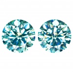 Precioso par de Belíssimas Moissanites /Moissanitas azul Extra de excepcional qualidade e clareza IF , belíssima lapidação diamante , totalizando 2.36 cts medidas 7.00 x 7.00 x 4.20 mm . Origem África . Perfeito estado de conservação , excelente investimento para monta uma joia de qualidade . Gema se tornou valiosa e muito conhecida devido a sua aparência próxima ao Diamante .