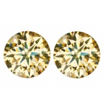Precioso par de Belíssimas Moissanites /Moissanitas Extra Yellow de excepcional qualidade e clareza IF , belíssima lapidação diamante, totalizando 4.90 cts medidas 9.00 x 9.00 x 5.30 mm . Origem África . Perfeito estado de conservação , excelente investimento para monta uma joia de qualidade . Gema se tornou valiosa e muito conhecida devido a sua aparência próxima ao Diamante .