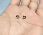 Lindo par de Preciosas e raras Morganitas, totalizando 1.28 cts , Excelente qualidade e clareza IF , clássica lapidação pera brilhante medindo 5.94 x 5.94 x 3.22 mm . ótimo investimento para montar uma joia de qualidade . Origem Brasil.