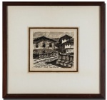 MAX HOLLENDER (ALEMANHA 1938) - Charmosa aquarela do pintor alemão radicado no Brasil representando Ponte de Marília em Ouro Preto-MG, lindos traços de técnica em aquarela. Mede aproximadamente 20 x 18 CM. Acompanha moldura da época em madeira medindo 40 x 37,5 CM. Excelente estado de conservação. MAX HOLLENDER (1938 ). Pintor alemão radicado no Brasil desde 1960, com inúmeras mostras e participações premiadas em Salões Oficiais.