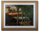 ERICH STEFFEN - ´´CONVENTO´´ - Belíssima e grande pintura finamente trabalhada em técnica á óleo sobre tela, ricamente trabalhada com finos traços e cores vibrantes. Assinada no C.I.E. Mede 60 x 80 cm. Enquadrada em moldura de época em madeira de lei trabalhada medindo 83,5 x 103,5 cm. Bom estado de conservação. Biografia disponível no google.