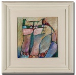 ALDEMIR MARTINS (INGAZEIRAS-CE, 1922-2006, SÃO PAULO-SP) - Preciosa e linda pintura finamente executada em técnica de óleo sobre tela, representando clássico motivo do artista de gato rico em cores. Assinado no C.I.E. datada de março, 1981, São Paulo-SP. Mede 30 x 30 cm. Enquadrada em moldura da época em madeira nobre medindo 52 x 52 cm. Bom estado de conservação. NOTA SOBRE O ARTISTA: Aldemir Martins (1922-2006) foi um artista plástico brasileiro, pintor ilustrador e escultor, produziu importantes obras que carregam a marca da paisagem e do homem do Nordeste do país.Aldemir Martins (1922-2006) nasceu em Ingazeiras, sertão do Cariri, Ceará, no dia 8 de novembro de 1922. Ainda jovem mostrou seu talento para as artes, sendo escolhido o orientador artístico da sala de aula. Em 1941 passou a servir ao Exército, sem deixar de lado suas atividades artísticas.Em 1942, Aldemir Martins criou o Grupo Artys e SCAP (Sociedade Cearense de Artistas Plásticos), junto com Mario Barata, Barbosa Leite e Antônio Bandeira. No ano seguinte participou do Salão Abril  III Salão de Pintura do Ceará. Em 1945 deixou o Exército e mudou-se para o Rio de Janeiro, onde participou da Exposição coletiva na Galeria Askanasi.Em 1946, o artista mudou-se para São Paulo onde participou de diversas exposições coletivas. Em 1951 recebeu o Prêmio de Desenho, na Bienal de São Paulo, com a obra O Cangaceiro. Em 1953, Aldemir Martins participou da exposição Pintores Brasileiros, em Tóquio, Japão e em 1954 participou da exposição Gravuras Brasileiras, em Genebra, Suécia.Aldemir Martins foi um artista inovador que trabalhou na pintura, gravura, desenho, cerâmica e escultura, usando os mais diferentes materiais, entre madeira, papel de carta, cartões, telas de linho, juta e outros tecidos. Com seus temas inconfundíveis representou a natureza e a gente do Brasil. Nas pinturas de paisagens, frutas, cangaceiros, peixes, galos, cavalos e na sua série de gatos, transparece uma brasilidade em cores fortes, luzes e traços marcantes. Participando de exposições individuais e coletivas, no Brasil e no exterior, Aldemir Martins recebeu diversos prêmios, entre eles, a Medalha de Ouro no V Salão Nacional de Arte Moderna, no Rio de Janeiro, em 1956, Prêmio Presidente Dei Consigli dei Ministeri, na XXVIII Bienal de Veneza, Itália, atribuído ao melhor desenhista internacional, em 1956, o primeiro prêmio por grafia na Bienal Internacional de Veneza, em 1968.Em 1978, Aldemir Martins participou da coletiva Retrospectiva 19 Pintores, no Museu de Arte Moderna de São Paulo. Entre outras exposições, participou da Internacional Arte Expo, em Estocolmo, Suécia. Em 1985, publicou o livro Aldemir Martins, Linha, Cor e Forma.Aldemir Martins faleceu no Hospital São Luís, em São Paulo, no dia 5 de fevereiro de 2006.