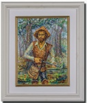 MARIA COELHO LEPAGE (São Paulo-SP 1911-2007) - ´´O CAÇADOR´´ - Belíssima pintura finamente executada em técnica á óleo sobre tela representando clássica cena de caçador , ricamente trabalhada com cores vibrantes. Assinada no C.I.E. medindo 30 x 40 cm. Enquadrada em moldura de época em madeira medindo 50 x 60 cm. Bom estado de conservação. NOTA SOBRE A ARTISTA: Artista catalogada e premiada Brasil á fora com diversas premiações e exposições, nasceu e faleceu em São Paulo capital aos 96 anos de idade. 1938 - 19377º Salão Paulista de Belas Artes8º Salão Paulista de Belas Artes9º Salão Paulista de Belas Artes
