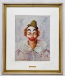 ARTHUR ALVES FIGUEIREDO (INDAIATUBA-SP, 1924-?) -  Rara e linda pintura finamente executada em técnica de óleo sobre tela, representando homem vestido de palhaço, rica em colorações. Assinada no C.I.E. datada de 1983. Mede 27 x 35 cm. Enquadrada em discreta moldura de madeira medindo 44 x 52 cm. Bom estado de conservação.NOTA SOBRE O ARTISTA: ARTHUR ALVES FIGUEIREDOPintor nascido em Indaiatuba, SP, em 13/08/1924. Iniciou sua formação no Museu de Artes de São Paulo, tendo como mestres Caetano Miami, Silvio Alves, Augusto Barboso e cursou cerâmica com MmeLeduc (década de 60).Participou de vários Salões oficiais, obtendo vários prêmios em: São Paulo (1978, 1983); Estados Unidos (década de 60); São Lourenço, MG (1983); Rio de Janeiro (1983).Artista catalogado em diversos volumes, Shopping das Artes:Volumes:  1B/383  2B/398  3B/409  4/402  5/377  6B/397  8B/321  9/322  10B/348  12/157. JULIO LOUZADA VOL 1, PÁG. 383.