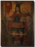 ESCOLA PERUANA SÉC XVIII - QUADRO CUSQUENHO FINAMENTE EXECUTADO A ÓLEO SOBRE TELA, REPRESENTANDO BELÍSSIMA IMAGEM DE SÃO MIGUEL ARCANJO. REMETE AOS GRANDES MESTRES DE CUSCO, PERU, SEC. XVIII. MEDE 60 X 80 CM. EXCELENTE ESTADO DE CONSERVAÇÃO. ACOMPANHA ELEGANTE MOLDURA DOURADA MEDINDO 62,5 X 82,5 CM. NOTA: A Escola de Cuzco foi uma escola de pintura colonial peruana centrada na cidade de Cuzco. Sua originalidade reside na confluência de dois elementos formadores distintos: a tradição barroca de pintura trazida pelos colonizadores espanhóis e a contribuição indígena. Foi desenvolvida para ajudar na catequização dos indígenas fazendo os Santos representados se identificarem com os tipos do colonizador europeu. O termo "cusquenho", não se limita a cidade de Cuzco, no Peru, a capital do Império Inca. Originariamente estas pinturas coloniais hispano-latino americanas, foram produzidas igualmente em outros países andinos, como Bolívia, Equador, e Chile, entre os séculos XVI a XIX. As pinturas mostram uma liberdade criativa livre dos cânones europeus. Elas apresentam cores vivas, o vermelho, o amarelo, o azul e as cores terrosas. Também é muito comum a aplicação de pó de ouro. Ignora-se a autoria da grande maioria destes trabalhos.