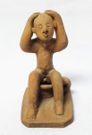 MARIA OTÍLIA - Rara e antiga escultura executada á mão em barro de ótima qualidade escultórica, representando figura masculina rica em movimentos. Mede 9 x 7 x 5,5 cm. Bom estado de conservação. Artista catalogado e conceituada Brasil á fora. Biografia disponível no Google.